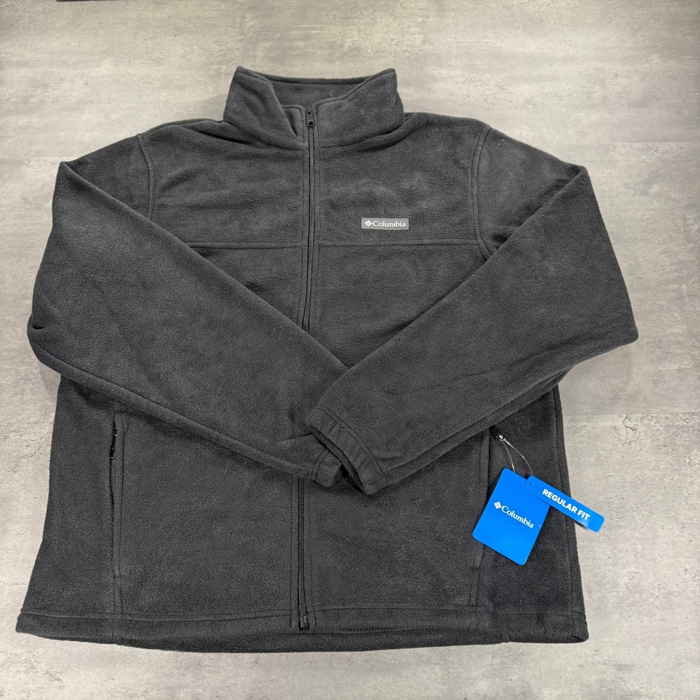 Columbia Jacket Mens Large Granite Mountain 2.0 Black Fleece Full Zip NEW $65